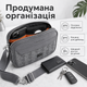 Мужская сумка кросс-боди Lacoste Monogram серая городская сумка через плечо на молнии - изображение 2