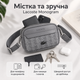 Мужская сумка Lacoste Monogram серая из экокожи стильная сумка через плечо с ремнем - изображение 4