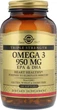 Жирні кислоти Solgar Omega-3 EPA, DHA Потрійна Сила 950 мг 100 капсул (033984020580) - зображення 1
