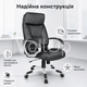 Офисное кресло Sofotel EG-223 Black черное из экокожи с мягким подголовником, подлокотниками, газлифтом и механизмом TILT - изображение 2