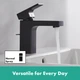 Смеситель для раковины HANSGROHE Vernis Shape матовый черный 71561670 с донным клапаном - изображение 16