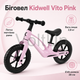 Беговел Kidwell VITO Pink розовый для детей от 2 лет до 30 кг с магниевой рамой и EVA-колесами 28 см - изображение 1