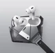 Чехол Aulumu A39 Geometric Case для наушников AirPods Pro 3 с замком и ремешком Серый - изображение 7