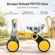 Беговел-каталка Kidwell PETITO Dino 2 в 1 серо-желтый для детей 12–36 месяцев до 20 кг с EVA-колесами - изображение 1