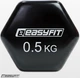 Гантель для фітнесу EasyFit 0.5 кг 1 шт. з вініловим покриттям цільна лита нерозбірна Чорна (EF-0005-V) (56003010) - зображення 3