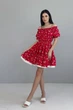 Жіноча міні сукня зі спідницею кльош Nenka L Червоний (nenka3709-L) - зображення 2