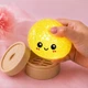 Антистресс игрушка сквиш Пельмень Glitter LED, 10 см, светящийся, Желтый (Squishy Dumpling) - изображение 1