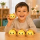Антистресс игрушка сквиш Пельмень Glitter LED, 10 см, светящийся, Желтый (Squishy Dumpling) - изображение 3
