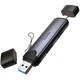 Картридер Hoco HB56A 3в1 USB/Lightning to SD/TF3.0 + USB2.0 для швидкої передачі даних для пристроїв Сірий - зображення 1