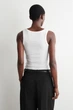 Жіноча майка COS Ribbed Cotton Tank Top White XS (1326259002) - зображення 3