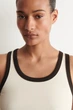 Жіноча майка COS Ribbed Cotton Tank Top White / Black L (1326259007) - зображення 5