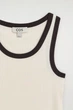 Жіноча майка COS Ribbed Cotton Tank Top White / Black L (1326259007) - зображення 7