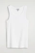 Жіноча майка COS Ribbed Cotton Tank Top White XS (1326259002) - зображення 5