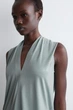 Блуза жіноча COS draped v-neck top 1272831002 M Блакитний - изображение 5