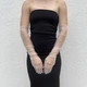 Довгі фатинові рукавички прозорі s/m/l білий (30r001) - изображение 2