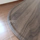 Столик журнальный на колесах овальный 99,5×50×50,5 см, кофейный приставной стол для гостиной, спальни, кабинета и офиса с двумя открытыми полками из ЛДСП Темный орех, YM-195-Walnut/Black - изображение 10
