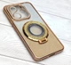 Чохол Luxury Diamond для Xiaomi Redmi Note 14 4G GLOBAL (код моделі 24117RN76G/24117RN76O) бампер золотий з кільцем підставкою - зображення 3