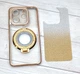 Чохол Luxury Diamond для Xiaomi Redmi Note 14 4G GLOBAL (код моделі 24117RN76G/24117RN76O) бампер золотий з кільцем підставкою - зображення 4