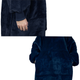 Толстовка плед с рукавами и капюшоном Huggle Hoodie оверсайз, теплый худи с большим карманом для рук Синий One size - изображение 8