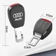 Заглушка-удлинитель ремня безопасности Audi Черная 100х3х45мм металл - изображение 3