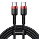 Кабель USB Type-C > USB Type-C Baseus Cafule Flash Charging PD 2.0 100W 2.0m (CATKLF-AL91) Red/black - зображення 1
