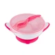 Миска с присоской и ложечкой Розовая BabyOno - изображение 1