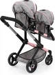 Wózek dla lalek bliźniaczek Bayer Design Xeo Twin Szary 26733AA (4003336267334) - obraz 3