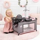 Łóżko dla lalek Bayer Multifunctional do 46 cm Szaro-Różowe (4003336417258) - obraz 7