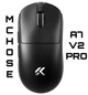 Ігрова Мишка MCHOSE A7 V2 Pro Чорна Безпровідна Трирежимна 2.4G/Bluetooth/Кабель, 8000Hz, Батарея 120 Годин Роботи, PAW3395, 26000 DPI, 59 Грам Легка - зображення 1