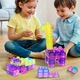 Конструктор из мягкого силикона Magic Gummy Bloc, 56 деталей, разноцветные прозрачные блоки - изображение 3