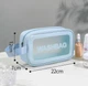 Косметичка WASHBAG напівпрозора з ручкою 22*12*7 см, блакитний (ОКД-131-14) - зображення 2