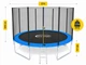 Батут 374 см (12 FT) для дітей та дорослих King Sport з драбиною, зовнішня сітка - зображення 2