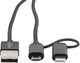 Кабель Ansmann 2in1 USB Type-A to Lightning/Micro-USB 1.2 м Black (1700-0136) - зображення 4