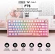 Бездротова ігрова механічна клавітура AULA F75 Pink, Dream Sakura switch, 75%, Hot-Swap, RGB, 2.4GHz/Bluetooth/USB - изображение 10