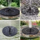 Декоративный фонтан для сада Solar Fountain с солнечной панелью 2,8 Вт, аккумулятором 1200 мА, 6 насадками и автоматическим запуском, плавающий фонтан для пруда, бассейна и декоративного водоема черный 16 см - изображение 7