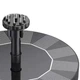 Декоративный фонтан для сада Solar Fountain с солнечной панелью 2,8 Вт, аккумулятором 1200 мА, 6 насадками и автоматическим запуском, плавающий фонтан для пруда, бассейна и декоративного водоема черный 16 см - изображение 9