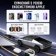 Бездротова зарядна станція NEWQI T3 CyberDock Сіра 3-в-1, магнітна зарядка 15 Вт, для iPhone, Apple Watch та AirPods, USB Type-C, RGB-підсвічування - изображение 8