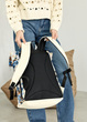Стильный женский рюкзак городской Sambag RollTop с экокожи с цветочным принтом белый - изображение 9