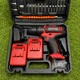 Аккумуляторный шуруповерт ударный Krafftec GCT220 48V 6Ah с двумя аккумуляторами набором инструментов гибким валом и кейсом - изображение 9