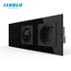 Терморегулятор LIVOLO для теплого пола с USB Type-C сенсорный черный закаленное стекло - изображение 1
