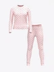Жіночий піжамний комплект Victoria's Secret Cozy Pointelle Henley Long Pajama Set Mistletoe Graphic, XS Regular (27157366) - изображение 4
