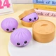 Антистресс игрушка сквиш Пельмень, 10 см, Фиолетовый, Bun Rainbow Mystery Squishy Dumpling - изображение 5