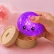 Антистресс игрушка сквиш Пельмень Glitter LED, 10 см, светящийся, Фиолетовый (Squishy Dumpling) - изображение 1