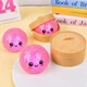 Антистрес іграшка сквіш Пельмень Glitter LED, 10 см, світиться, Рожевий (Squishy Dumpling) - зображення 5
