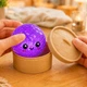 Антистресс игрушка сквиш Пельмень Glitter LED, 10 см, светящийся, Фиолетовый (Squishy Dumpling) - изображение 8