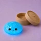 Антистресс игрушка сквиш Пельмень, 8,5 см, Голубой, с густым гелем и блестками (Squeezy Dumplings) - изображение 9
