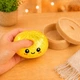 Антистресс игрушка сквиш Пельмень, 8,5 см, Желтый, с густым гелем и блестками (Squeezy Dumplings) - изображение 7