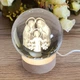 3D-кристалл «Святое Семейство» со светодиодной подсветкой на деревянной подставке, USB, 10×8×2 см Гранд Презент MH-Q0198-5-8D - изображение 1
