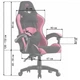 Крісло геймерське Bonro Lady 806 чорно-рожеве - изображение 7