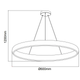 Подвесная LED люстра 48W Horoz Electric с корпусом в форме кольца 4000K черная IP20 ESSENCE - изображение 2